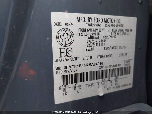 Ford Mustang Mach-e Select 2024 3FMTK1R43RMA24026 Image 9