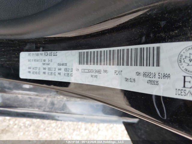 12678134 :رقم المزاد ، 1C3CCCBG0GN184082 vin ، 2016 Chrysler 200 S مزاد بيع