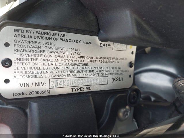 Aprilia Tuono 2021 ZD4KSUE09MS000483 Image 10