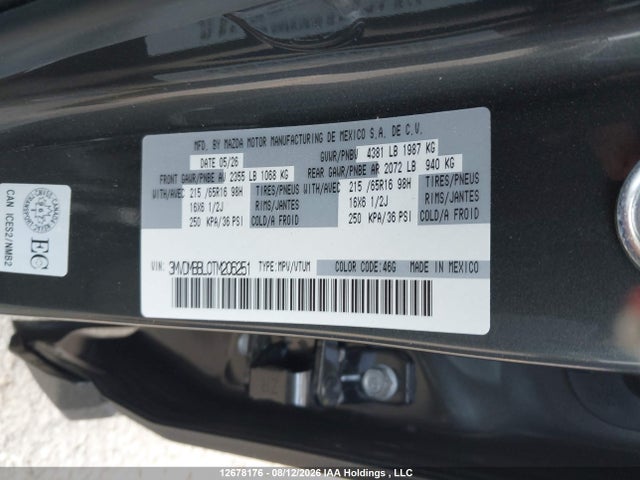 12678176 :رقم المزاد ، 3MVDMBBL0TM206251 vin ، 2026 Mazda Cx-30 Gx مزاد بيع