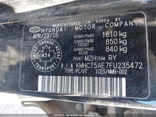Hyundai ACCENT L 2015 KMHCT5AE7FU235472 Image 19