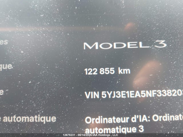 Tesla Model 3 Rwd/standard Range 2022 5YJ3E1EA5NF338203 Image 15