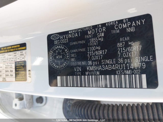 Hyundai Kona 2.0l Essential 2024 KM8HA3AB4RU114179 Image 9