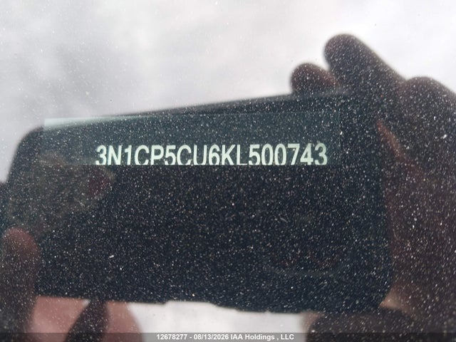 Aukcja sprzedaży 2019 Nissan Kicks S/sr/sv, vin: 3N1CP5CU6KL500743, numer aukcji: 12678277