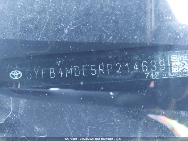 12678304 :رقم المزاد ، 5YFB4MDE5RP214639 vin ، 2024 Toyota Corolla Le مزاد بيع