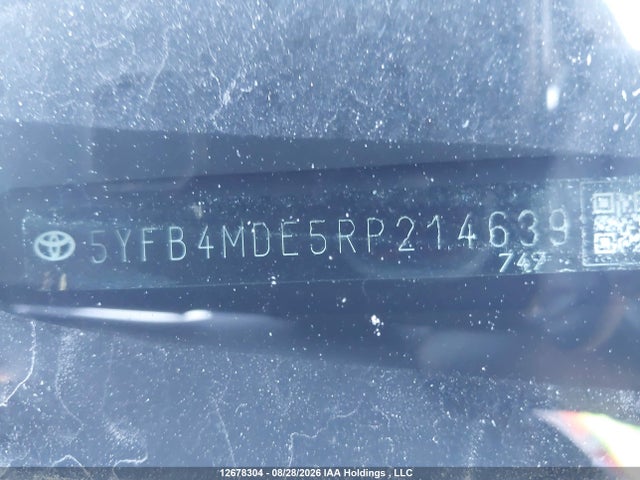 12678304 :رقم المزاد ، 5YFB4MDE5RP214639 vin ، 2024 Toyota Corolla Le مزاد بيع