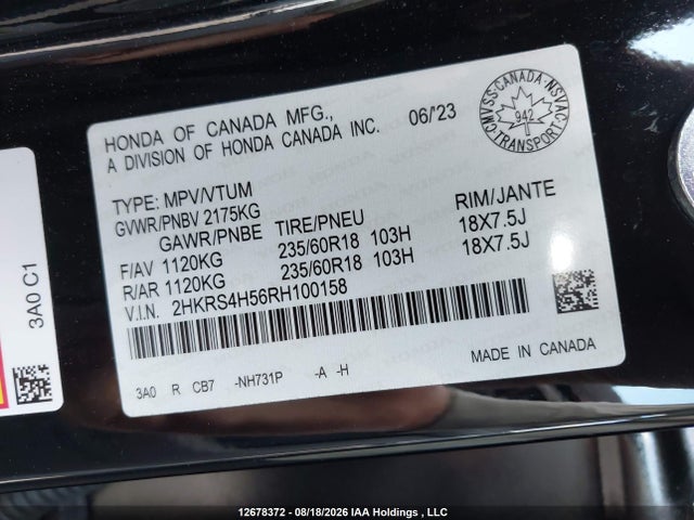 Honda CR-V 2024 2HKRS4H56RH100158 Image 9