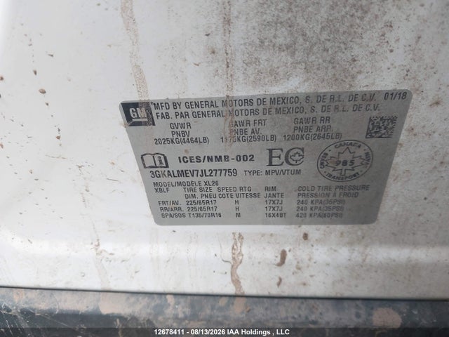 GMC Terrain Sle 2018 3GKALMEV7JL277759 Image 9