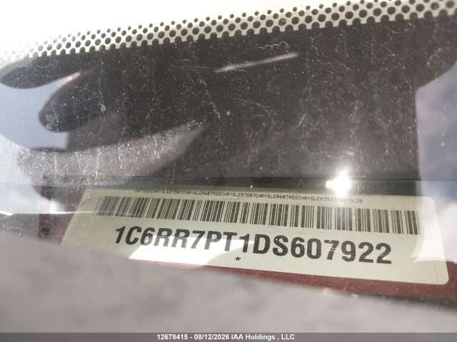 12678415 :رقم المزاد ، 1C6RR7PT1DS607922 vin ، 2013 Ram 1500 Longhorn مزاد بيع