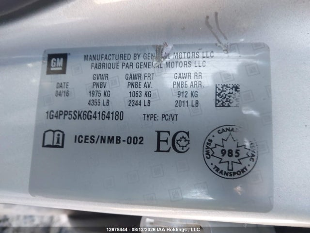 Buick Verano 2016 1G4PP5SK6G4164180 Image 20