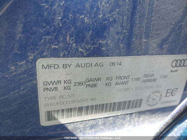 Продаж на аукціоні авто 2015 Audi S4 3.0t Technik/3.0t Technik Plus, vin: WAUFGCFL6FA049180, номер лоту: 12678448