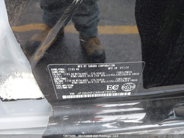 JF2GUHFC5RH875030 Subaru Crosstrek Onyx
