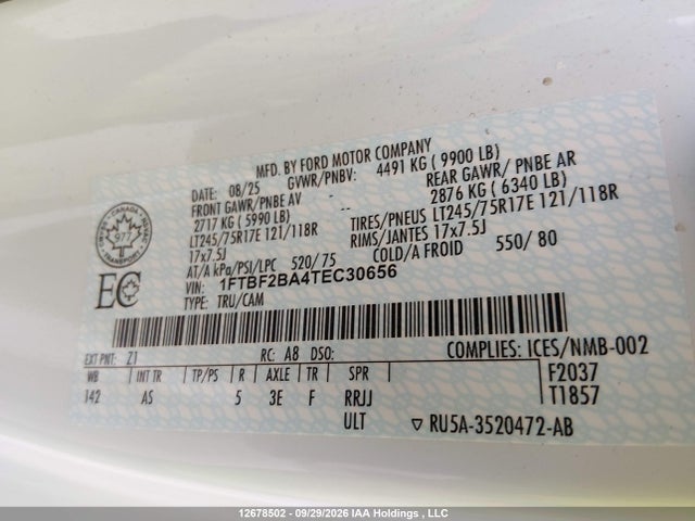 Ford F-250 Xl 2026 1FTBF2BA4TEC30656 Image 9