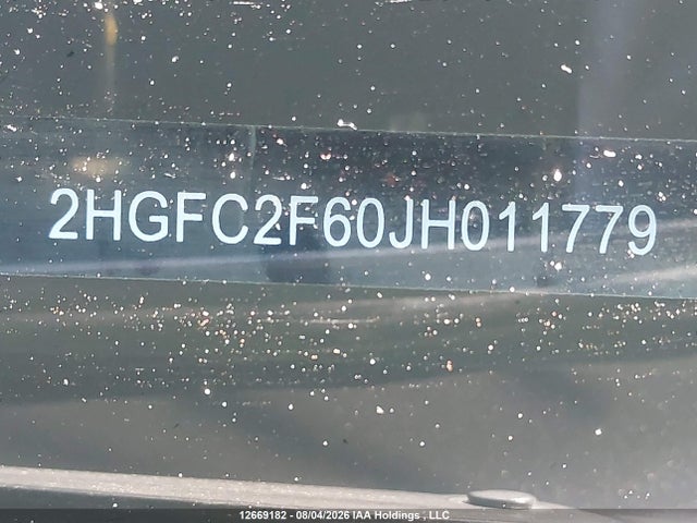 12669182 :رقم المزاد ، 2HGFC2F60JH011779 vin ، 2018 Honda Civic Se مزاد بيع