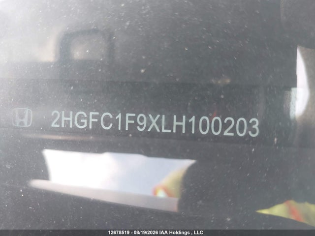 Aukcja sprzedaży 2020 Honda Civic Touring, vin: 2HGFC1F9XLH100203, numer aukcji: 12678519
