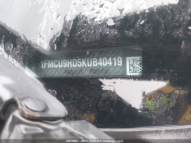 Продажа на аукционе авто 2019 Ford Escape Sel, vin: 1FMCU9HD5KUB40419, номер лота: 12678551