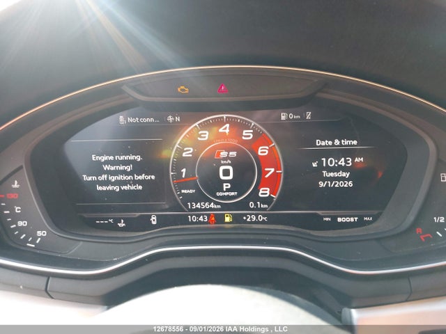12678556 :رقم المزاد ، WAUC4CF51JA011331 vin ، 2018 Audi S5 Prestige مزاد بيع