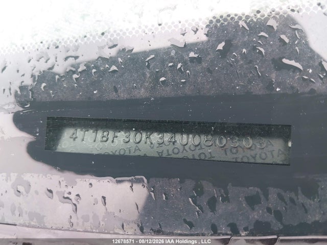 Продажа на аукционе авто 2004 Toyota Camry Le V6/xle V6, vin: 4T1BF30K34U080303, номер лота: 12678571