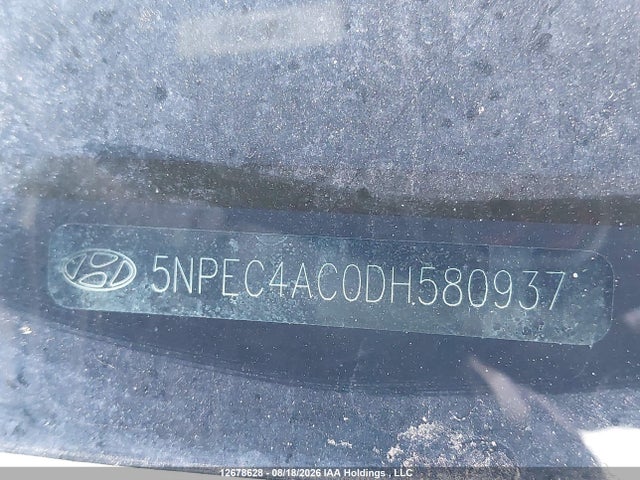 2013 Hyundai Sonata Se/limited მანქანა იყიდება აუქციონზე, vin: 5NPEC4AC0DH580937, აუქციონის ნომერი: 12678628