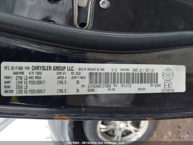 Dodge Journey 2014 3C4PDCAB0ET279898 Image 9