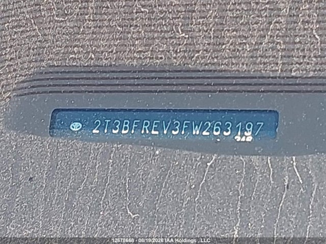 Продаж на аукціоні авто 2015 Toyota Rav4 Le, vin: 2T3BFREV3FW263197, номер лоту: 12678668