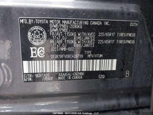 Toyota Rav4 Xle 2024 2T3R1RFV0RC428799 Image 9