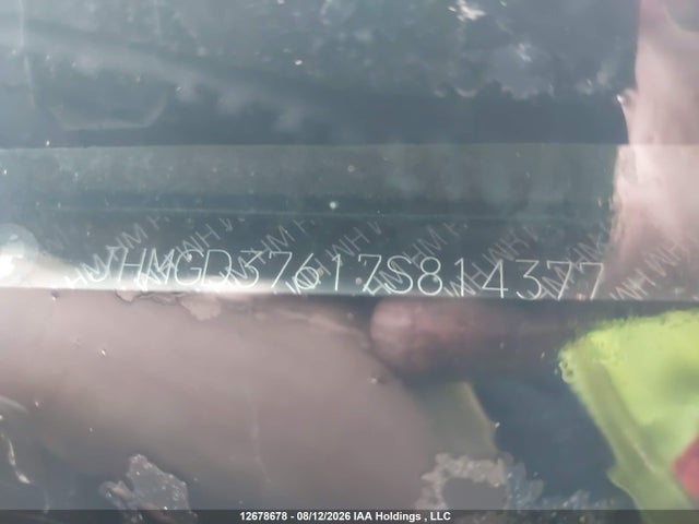 12678678 :رقم المزاد ، JHMGD37617S814377 vin ، 2007 Honda Fit Sport 5dr مزاد بيع