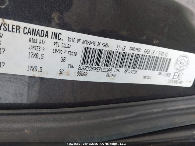 Dodge Grand Caravan Se 2014 2C4RDGBGXER199389 Image 19