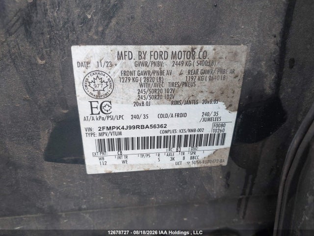 Ford Edge St Line 2024 2FMPK4J99RBA56362 Image 9