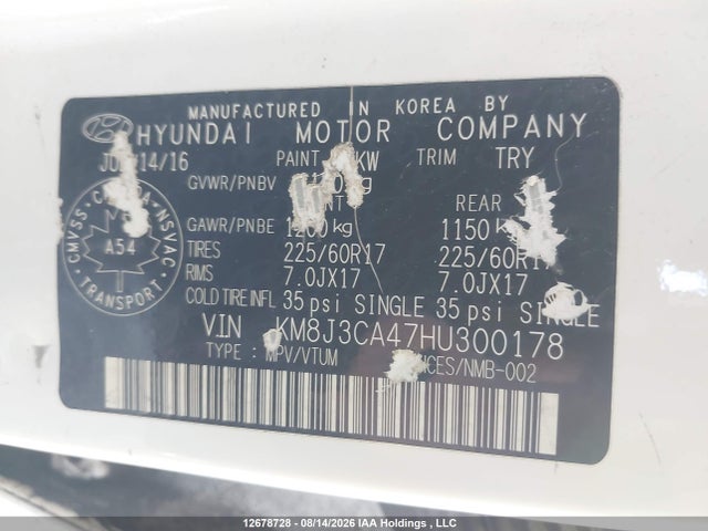 Hyundai Tucson Premium 2017 KM8J3CA47HU300178 Image 9