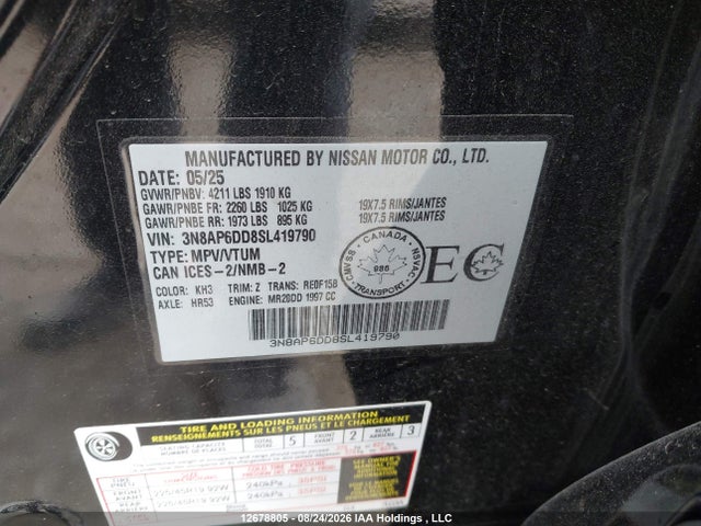 Nissan Kicks Sr Premium 2025 3N8AP6DD8SL419790 Image 9