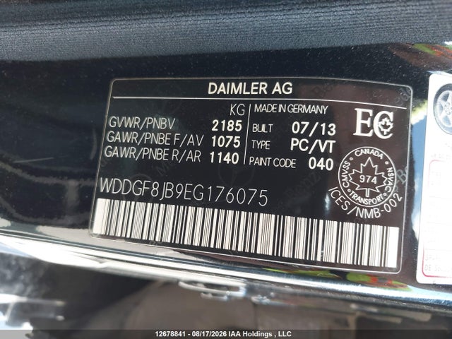2014 Mercedes-benz C 350 4matic მანქანა იყიდება აუქციონზე, vin: WDDGF8JB9EG176075, აუქციონის ნომერი: 12678841