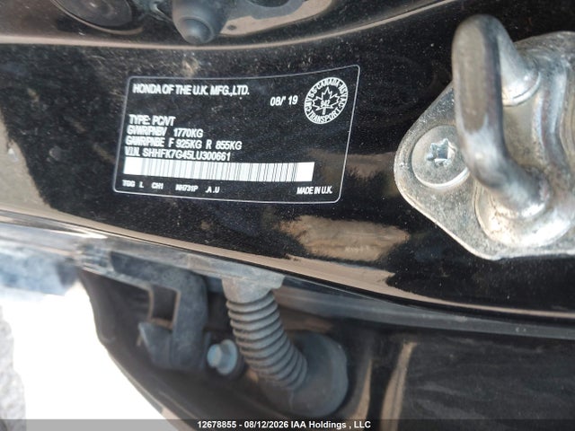 Aukcja sprzedaży 2020 Honda Civic Sport, vin: SHHFK7G45LU300661, numer aukcji: 12678855