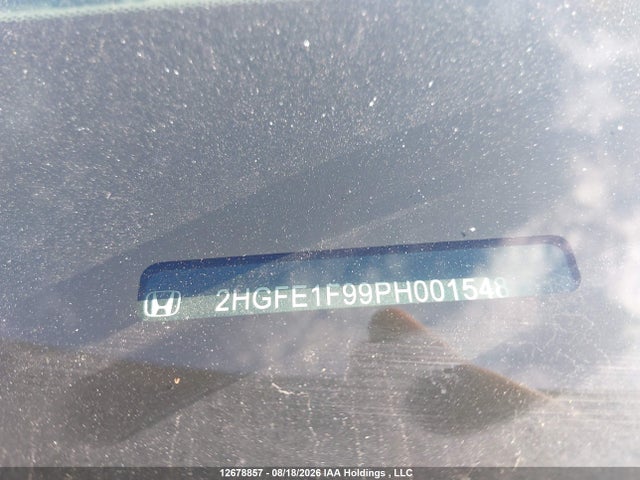 2HGFE1F99PH001548 Honda Civic Touring