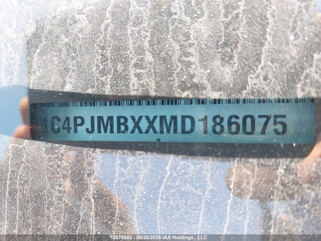12678882 :رقم المزاد ، 1C4PJMBXXMD186075 vin ، 2021 Jeep Cherokee Trailhawk مزاد بيع