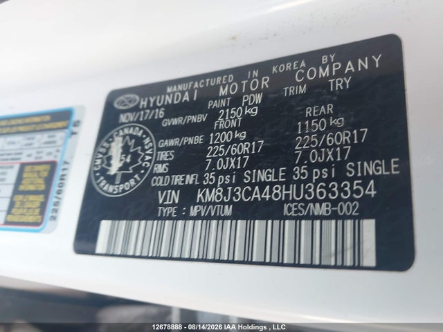 Hyundai TUCSON SE 2017 KM8J3CA48HU363354 Image 20