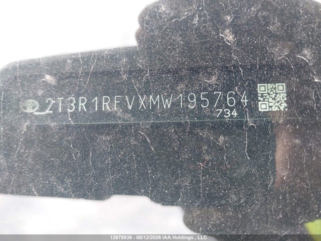2021 Toyota Rav4 Xle მანქანა იყიდება აუქციონზე, vin: 2T3R1RFVXMW195764, აუქციონის ნომერი: 12678936