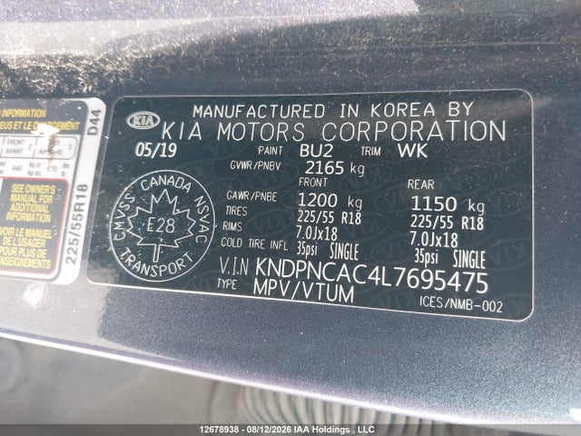 KIA Sportage Ex 2020 KNDPNCAC4L7695475 Image 20