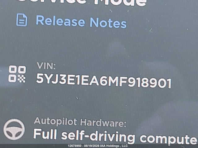 Tesla MODEL 3 2021 5YJ3E1EA6MF918901 Image 9
