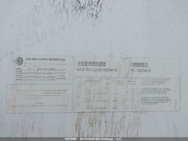 Aukcja sprzedaży 2009 Forest River Rockwood Lite Weight Trailers, vin: 4X4TRLG2391829416, numer aukcji: 12678961