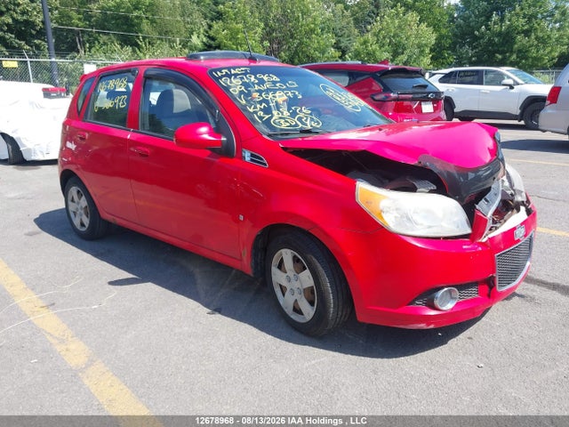 2009 Chevrolet Aveo Lt მანქანა იყიდება აუქციონზე, vin: KL1TX65E49B366973, აუქციონის ნომერი: 12678968