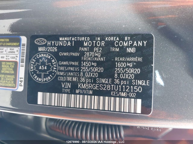 Hyundai Palisade Preferred Trend 2026 KM8RGES28TU112150 Image 9