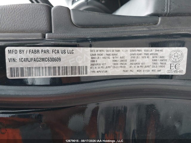 Jeep Grand Cherokee Altitude 2021 1C4RJFAG2MC630609 Image 18