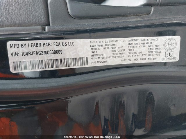 Jeep Grand Cherokee Altitude 2021 1C4RJFAG2MC630609 Image 9