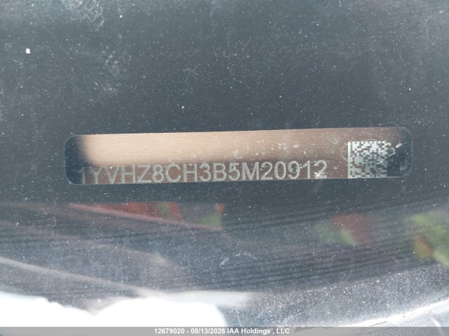 12679020 :رقم المزاد ، 1YVHZ8CH3B5M20912 vin ، 2011 Mazda 6 I مزاد بيع