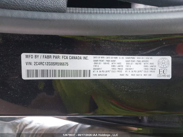 Chrysler Grand Caravan Sxt 2025 2C4RC1ZG0SR596675 Image 9