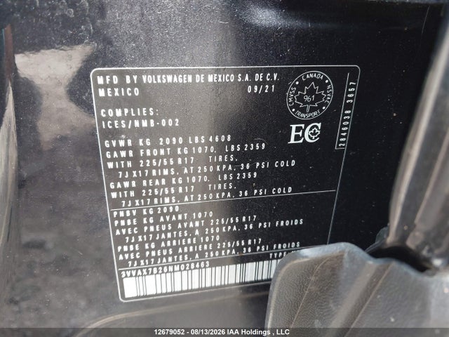3VVAX7B26NM028463 Volkswagen Taos Trendline