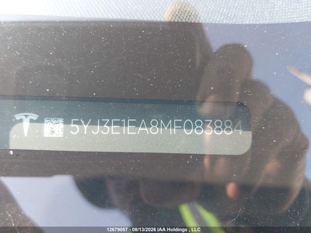 5YJ3E1EA8MF083884 Tesla Model 3 Standard Range/standard Range Plus