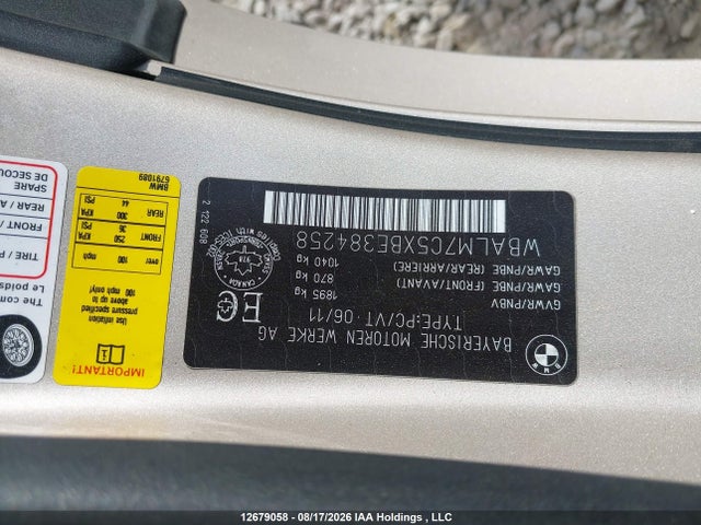 Aukcja sprzedaży 2011 Bmw Z4 Sdrive35i, vin: WBALM7C5XBE384258, numer aukcji: 12679058
