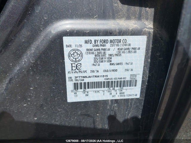 Ford Maverick 2026 3FTTW8JA1TRA11515 Image 9